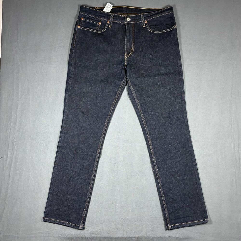 Levis 511 Jeans Mens 34x30 Indigo Dark Wash Blue Slim Straight Stretch Denim